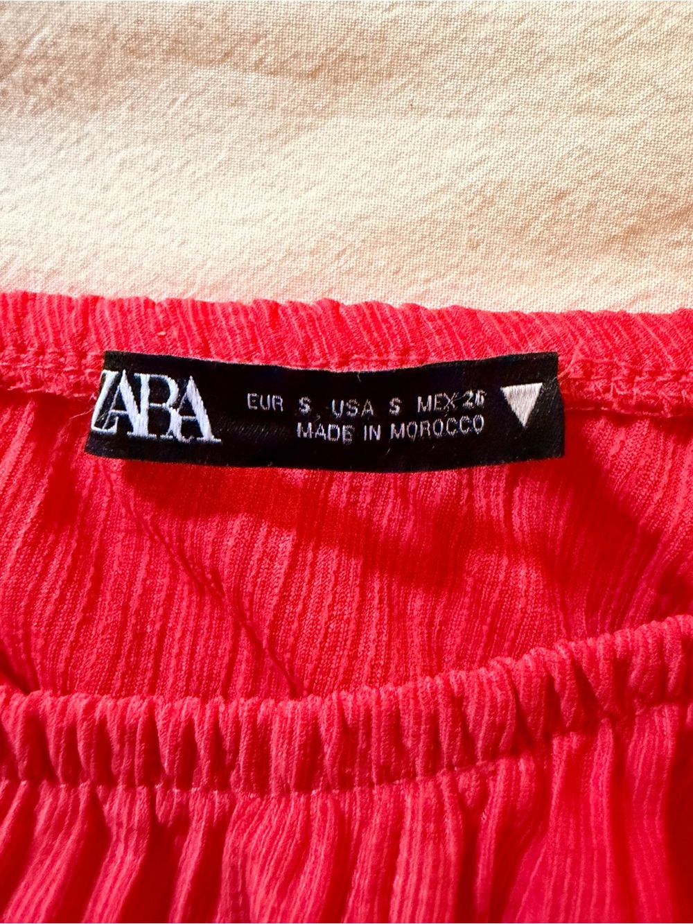 ZARA Bright Red Pleated Maxi Skirt